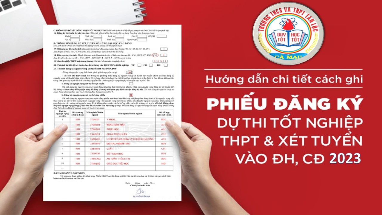 Bộ GD&ĐT hướng dẫn thí sinh ghi Phiếu đăng ký dự thi, Kỳ thi tốt nghiệp THPT năm 2023.